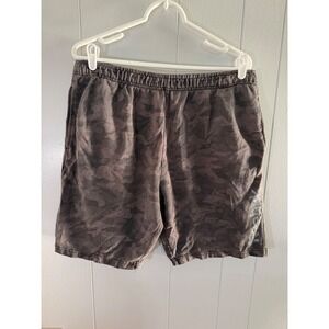 Reebok Sleepwear Shorts Mens XL Gray Camo Elastic Waist Cotton Blend Lounge